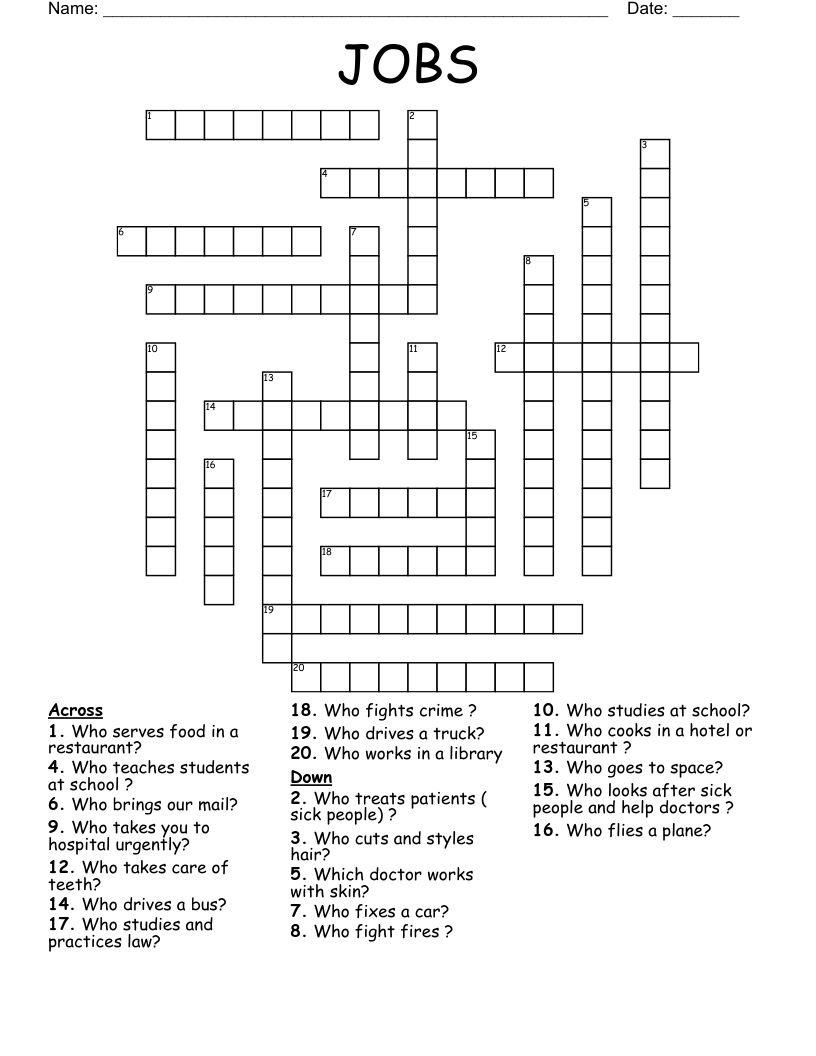 JOBS  Crossword