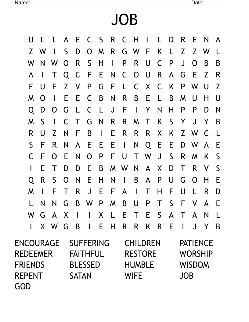 JOB Word Search