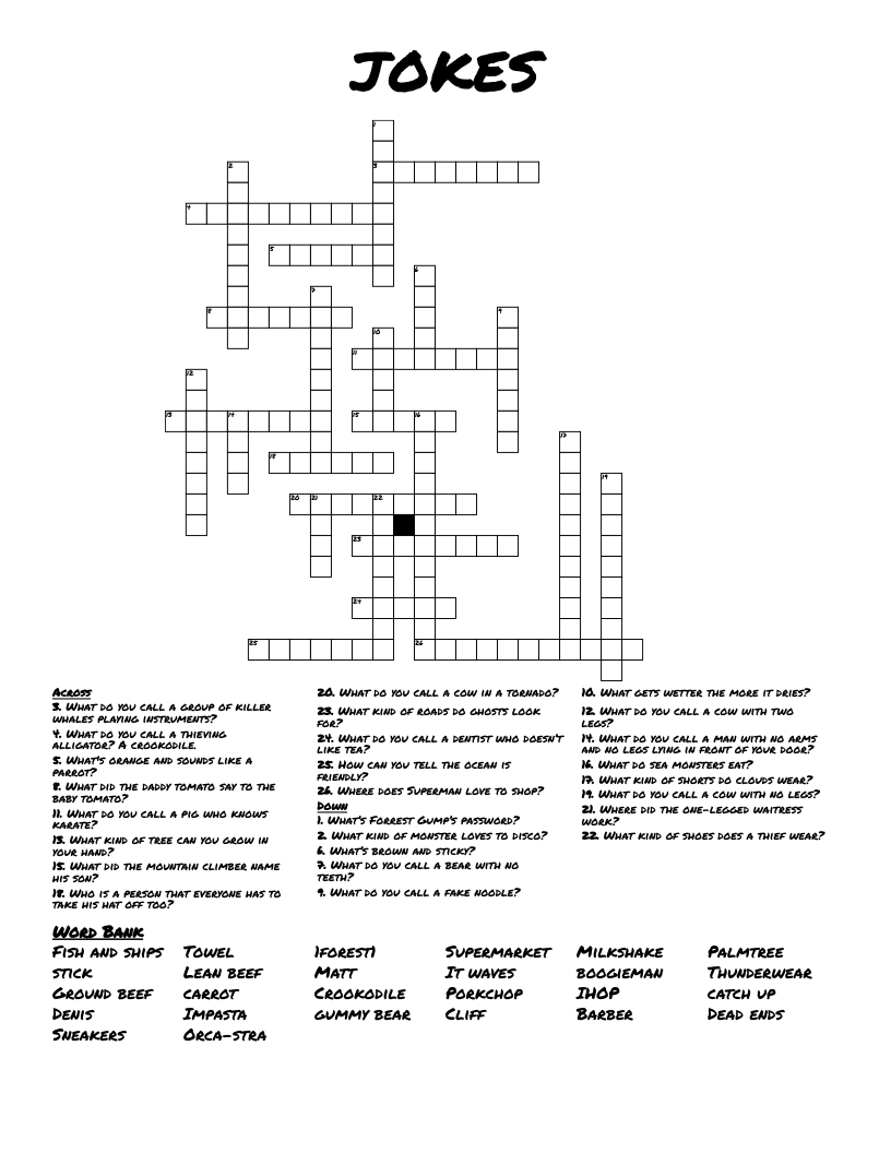 JOKES Crossword