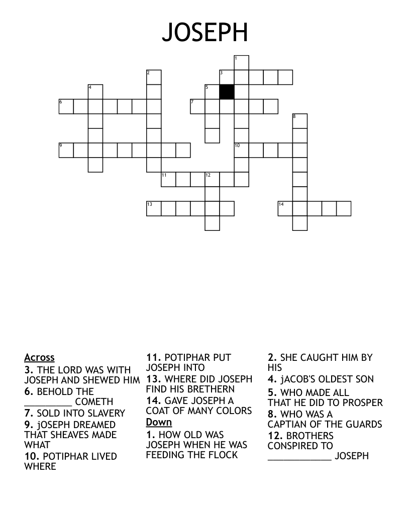 JOSEPH Crossword