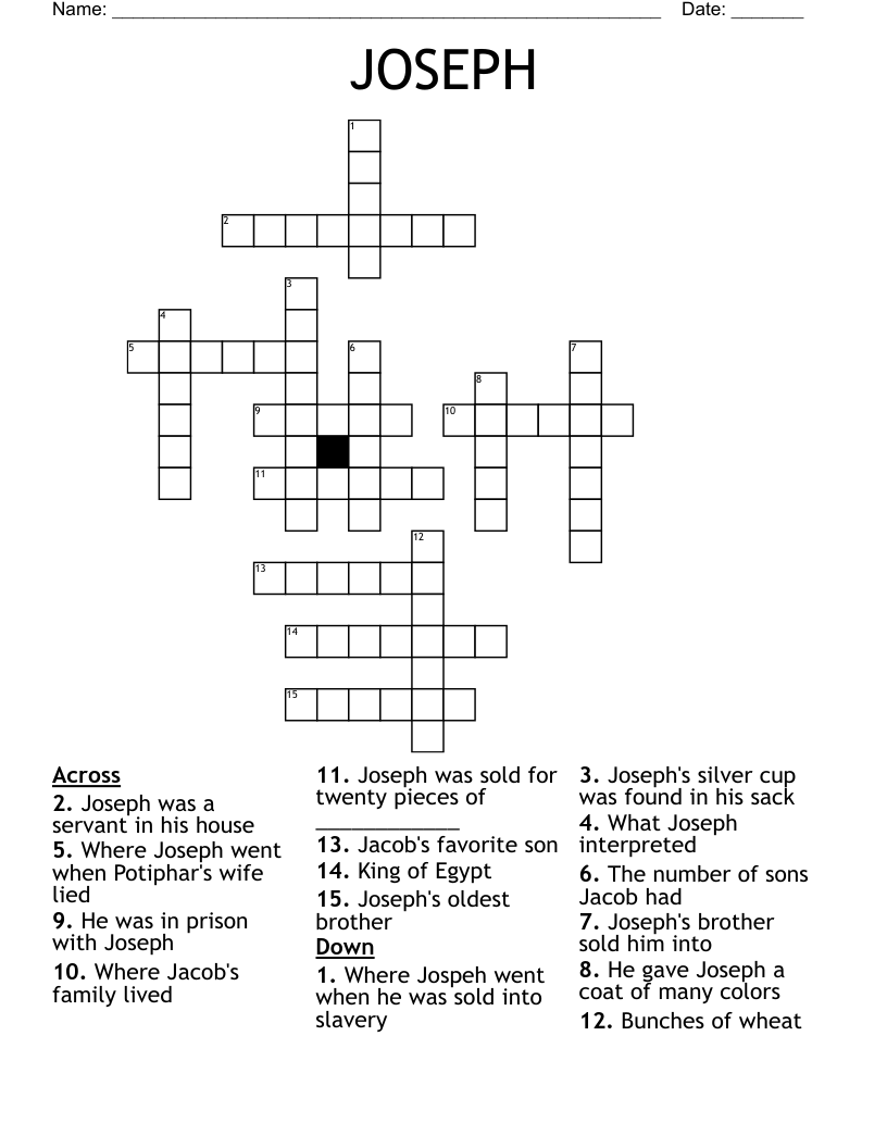 JOSEPH Crossword