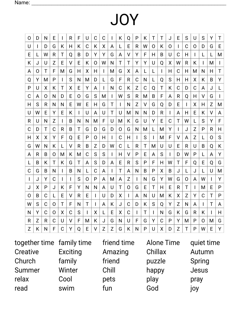 JOY Word Search