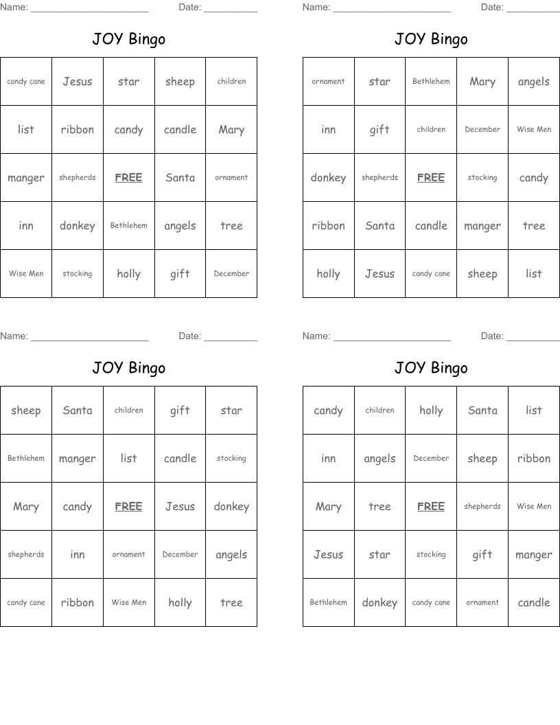 JOY Bingo