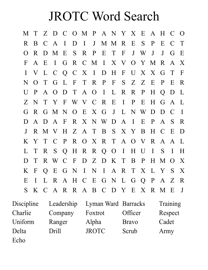 JROTC Word Search