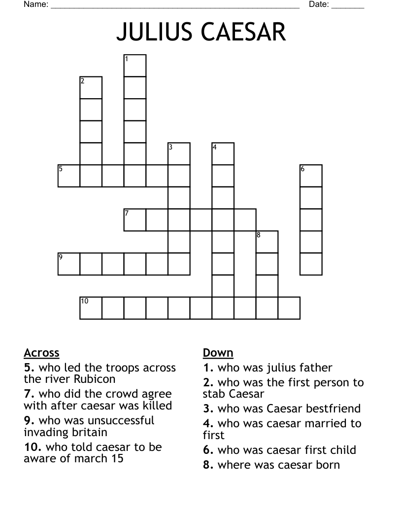 JULIUS CAESAR Crossword