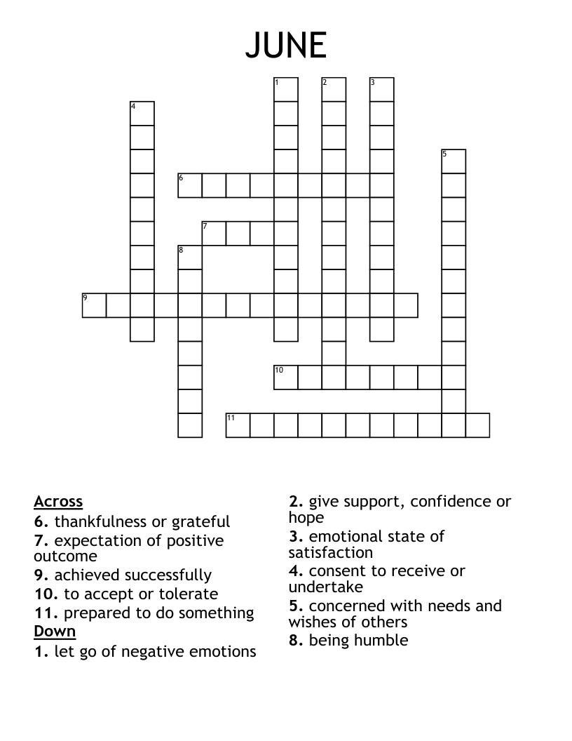 JUNE Crossword