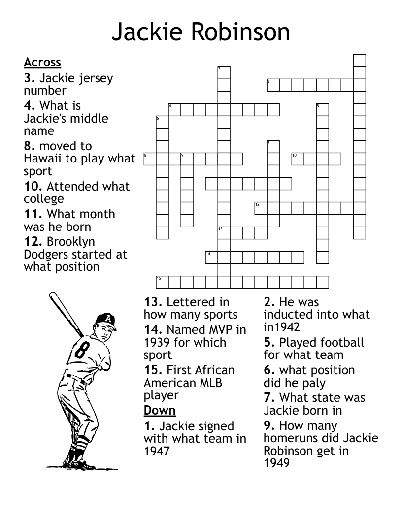 Jackie Robinson Crossword