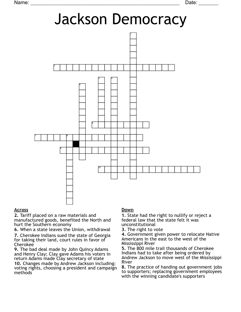Jackson Democracy Crossword