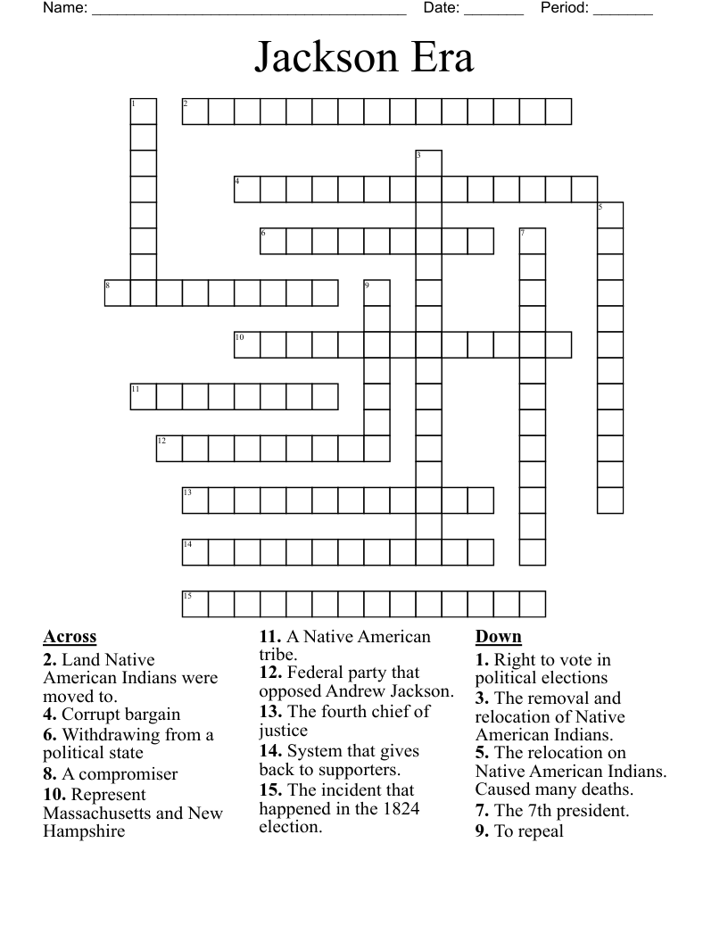 Jackson Era Crossword