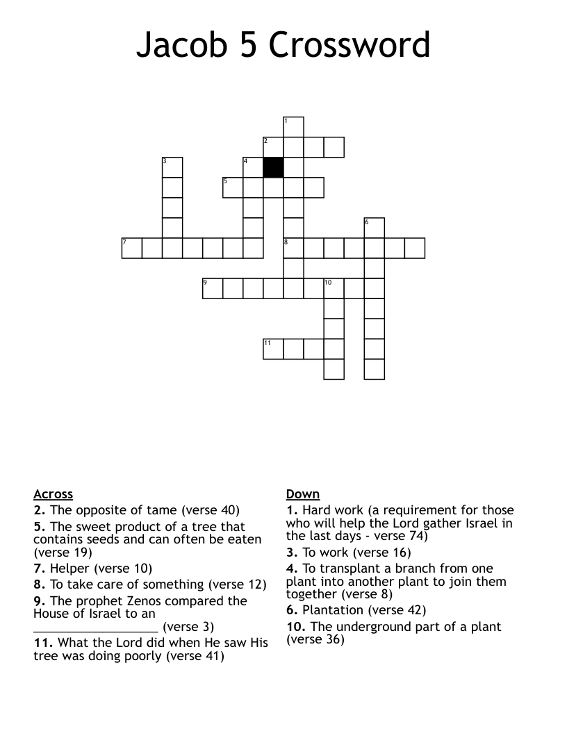 Jacob 5 Crossword