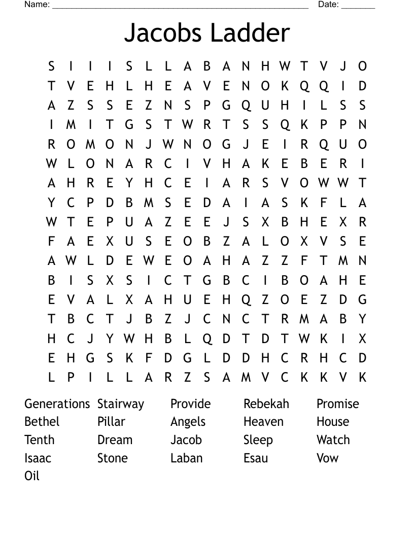 Jacobs Ladder Word Search
