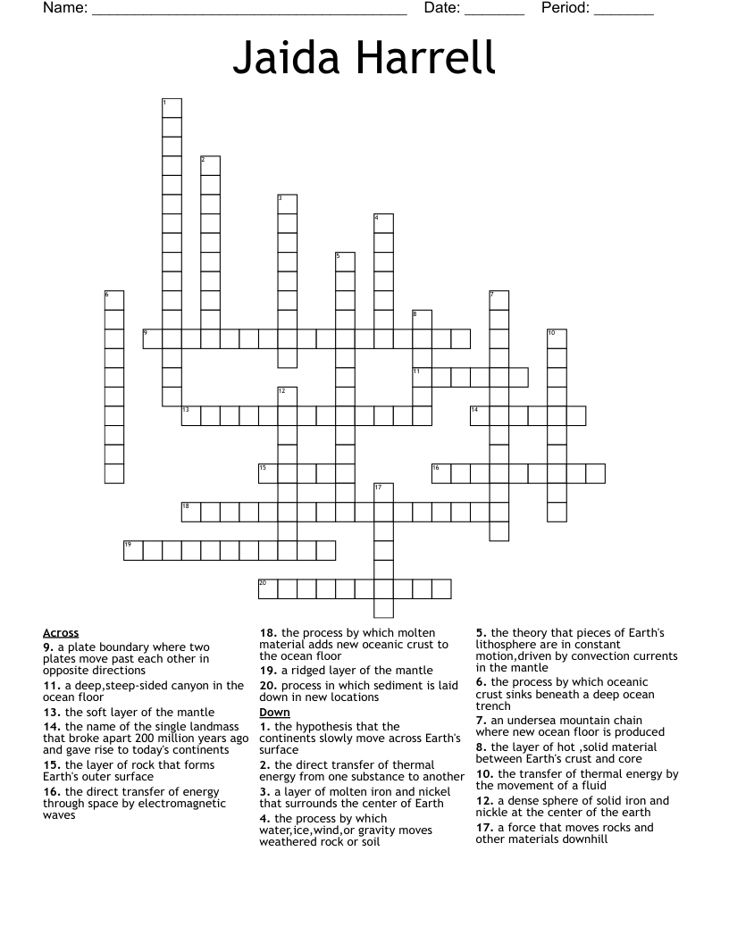 Jaida Harrell Crossword