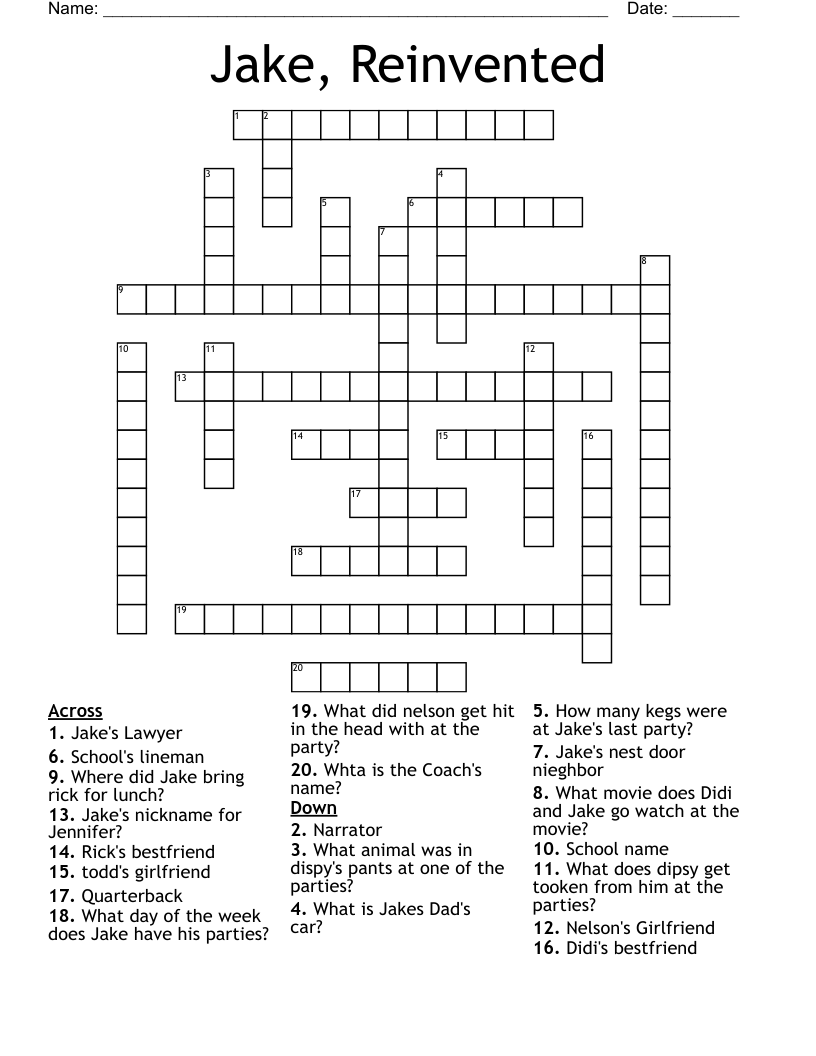 Jake, Reinvented Crossword