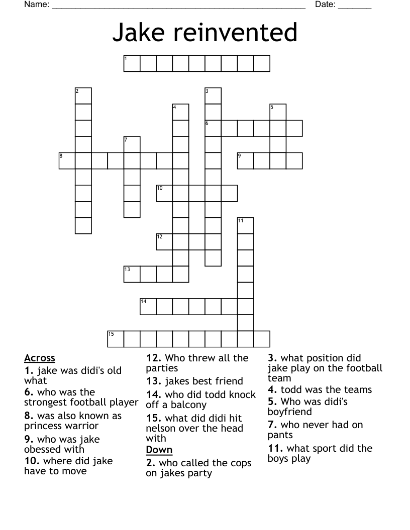 Jake reinvented Crossword