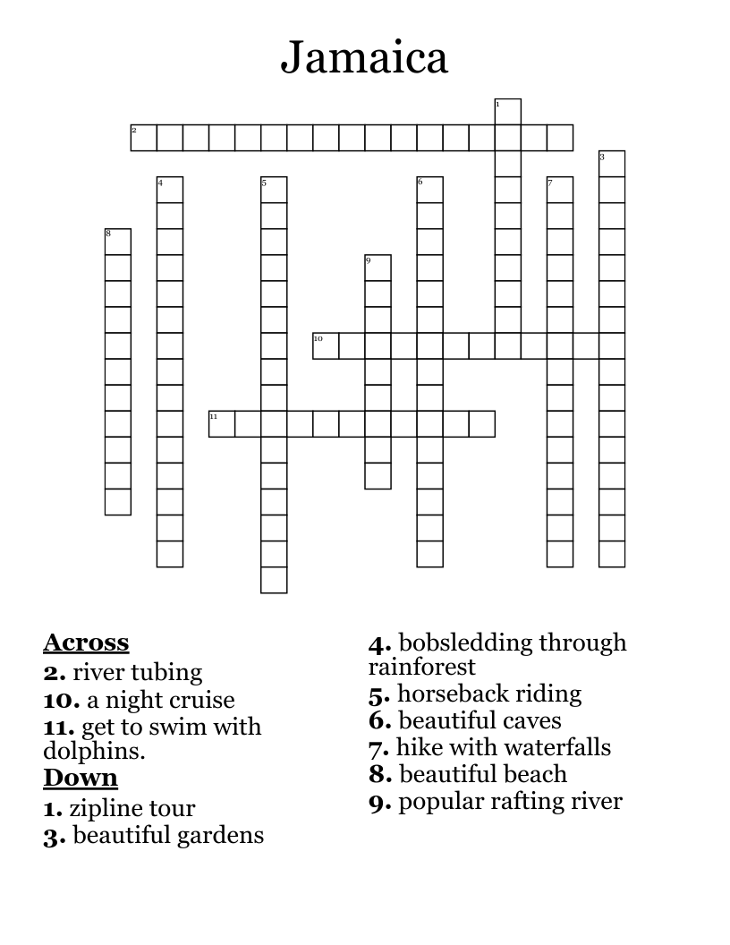 Jamaica Crossword