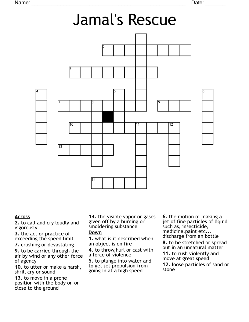 Jamal's Rescue Crossword