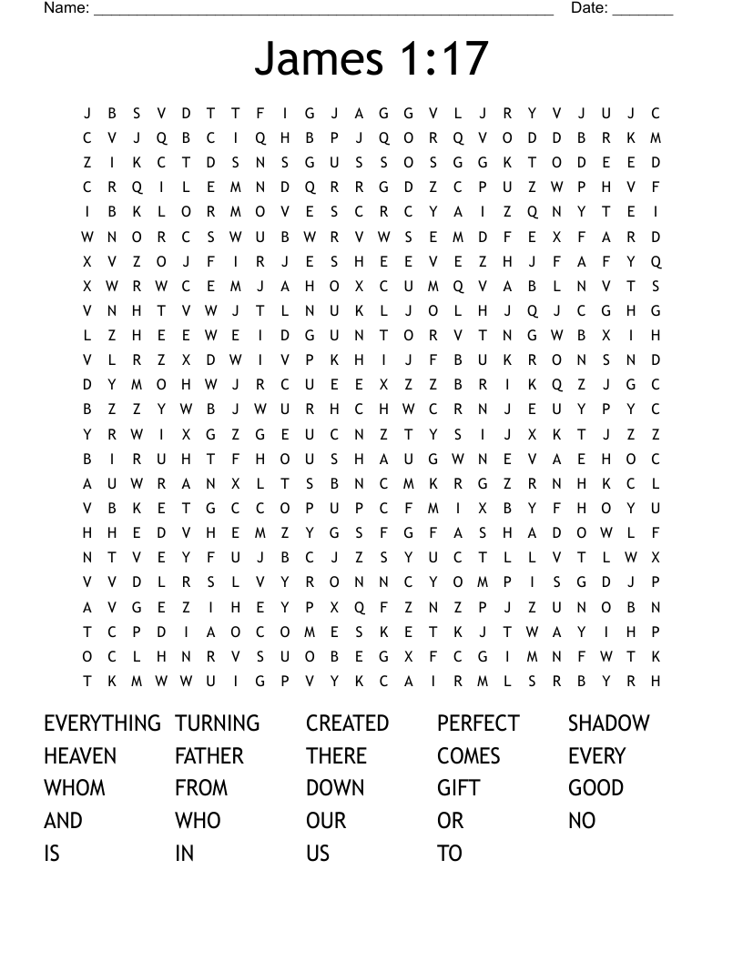 James 1:17 Word Search