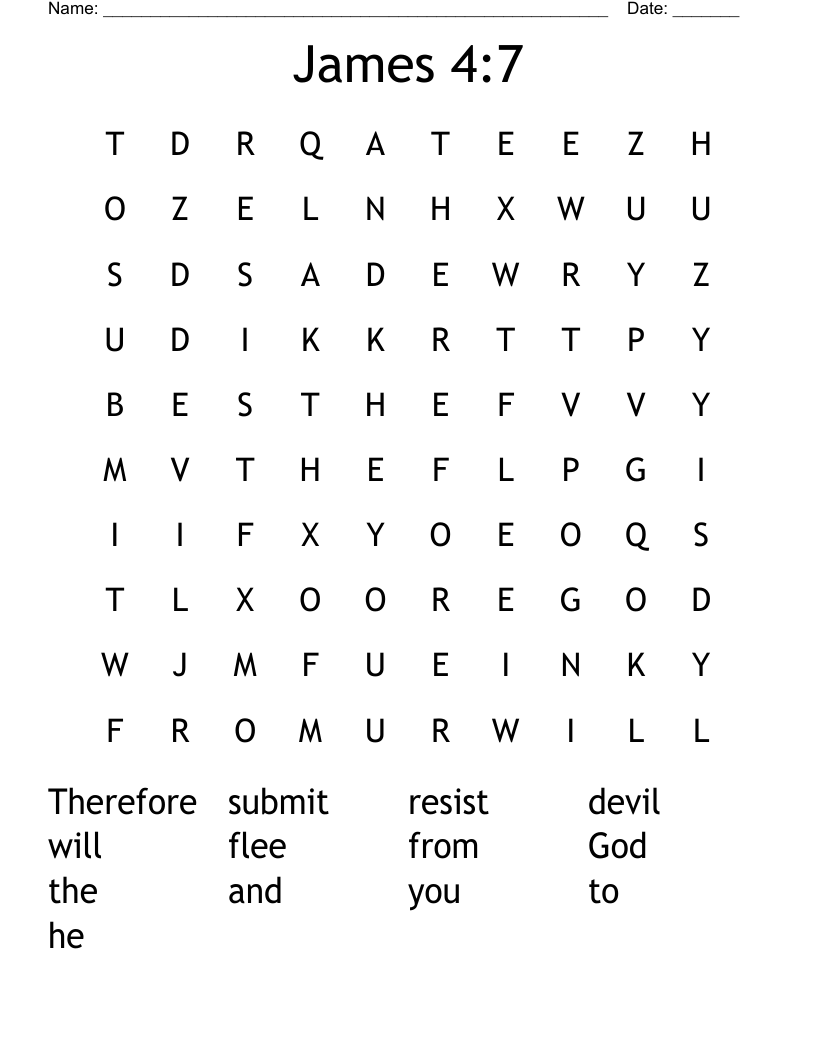 James 4:7 Word Search