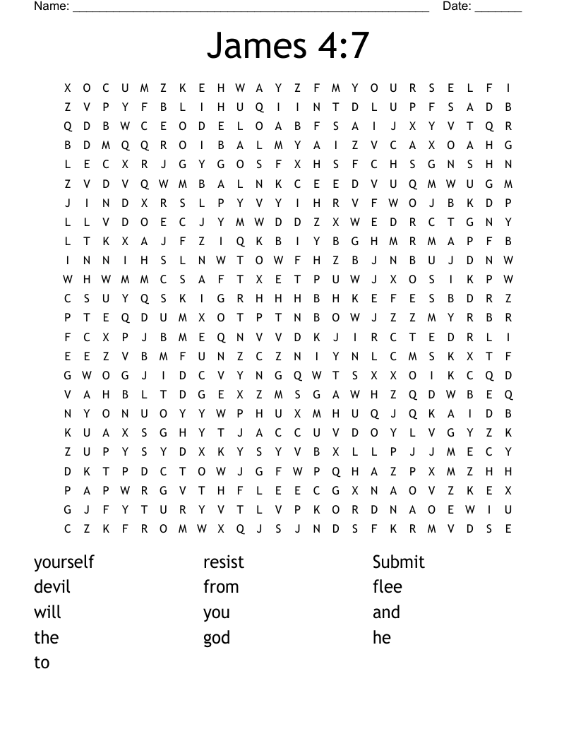 James 4:7 Word Search