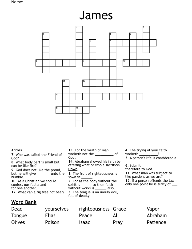 James  Crossword