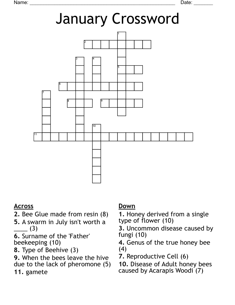 January Crossword