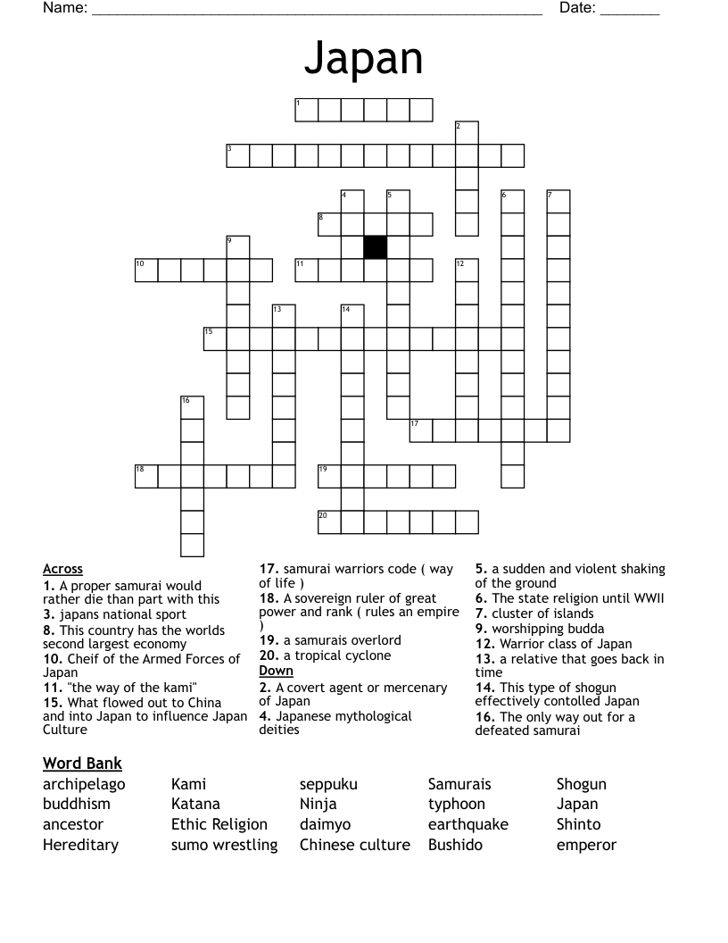 Japan Crossword