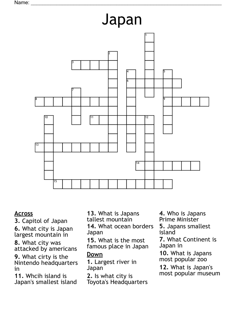 Japan Crossword