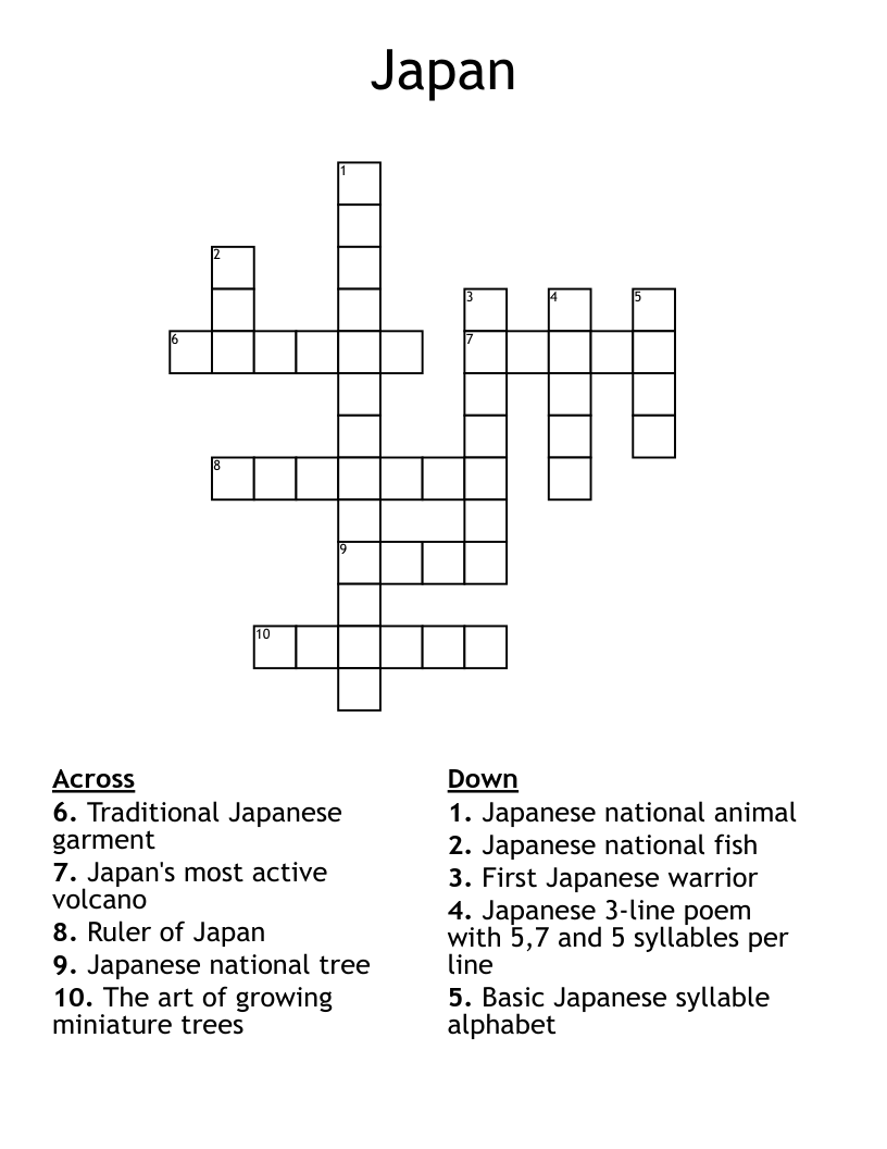 Japan Crossword