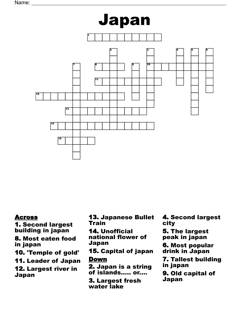 Japan Crossword