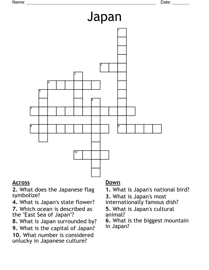 Japan Crossword