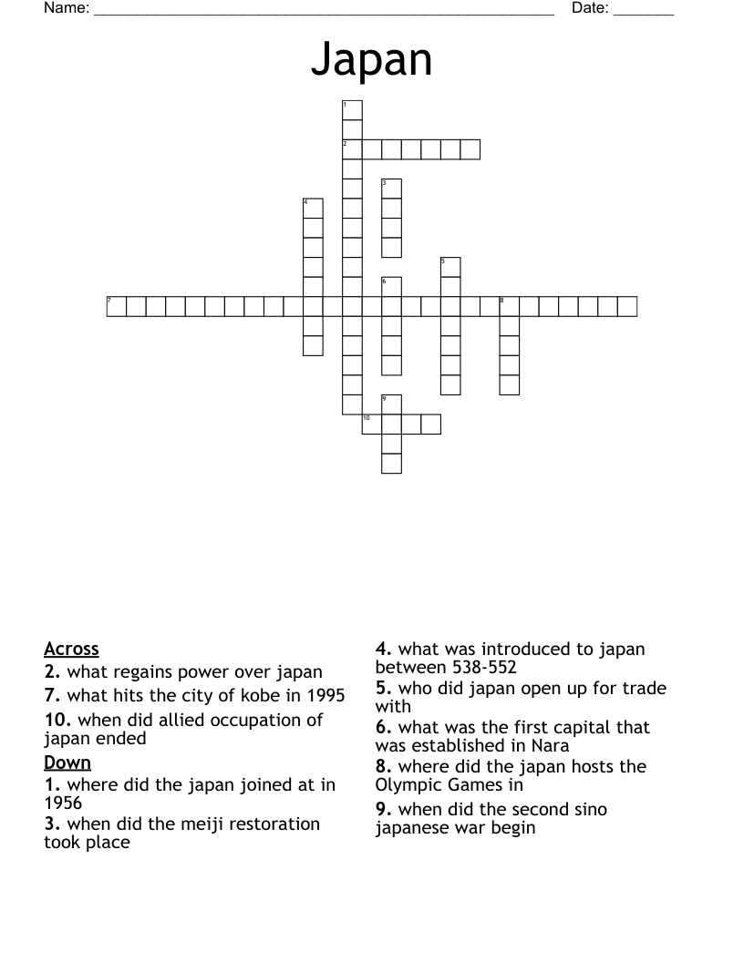 Japan Crossword
