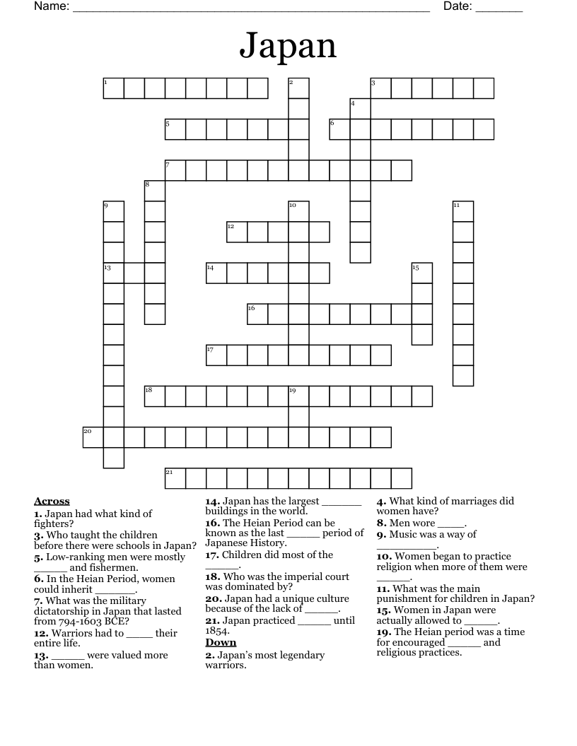 Japan Crossword