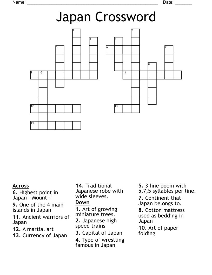 Japan Crossword