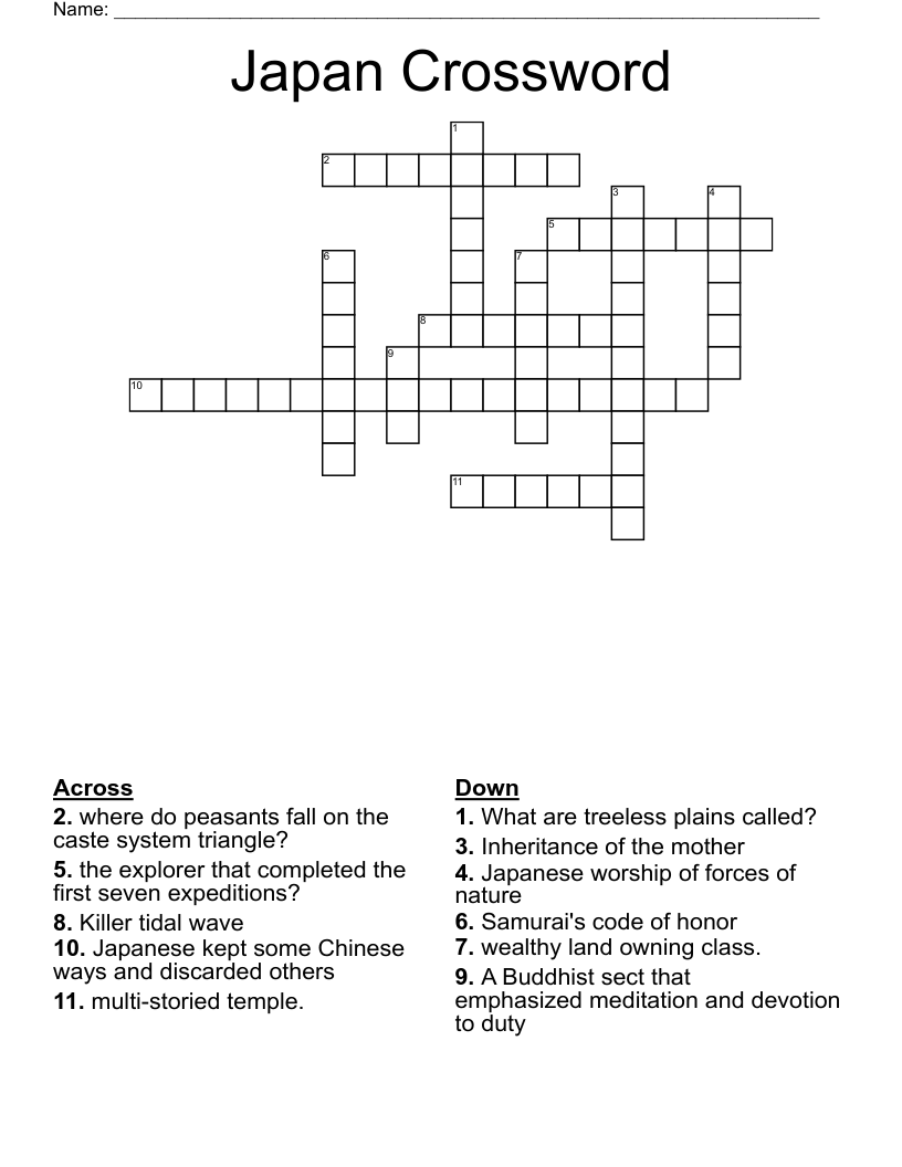 Japan Crossword 