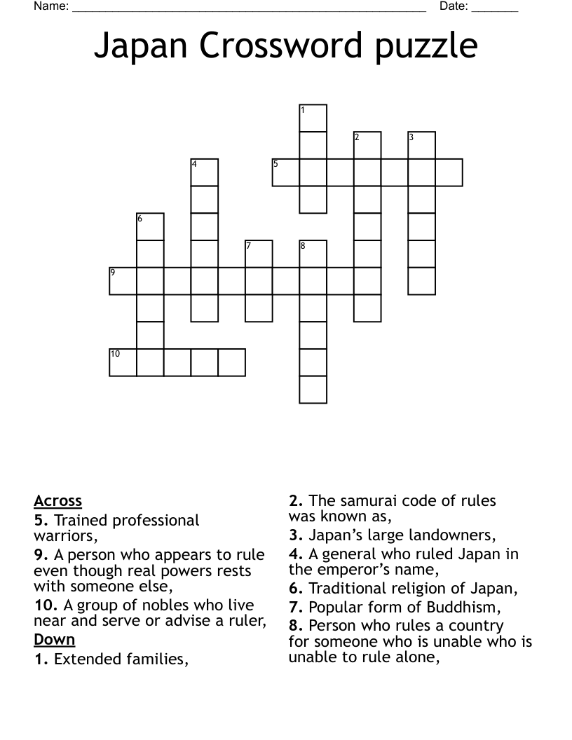 Japan Crossword puzzle