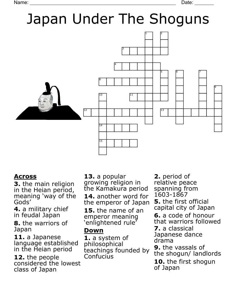 Japan Under The Shoguns  Crossword