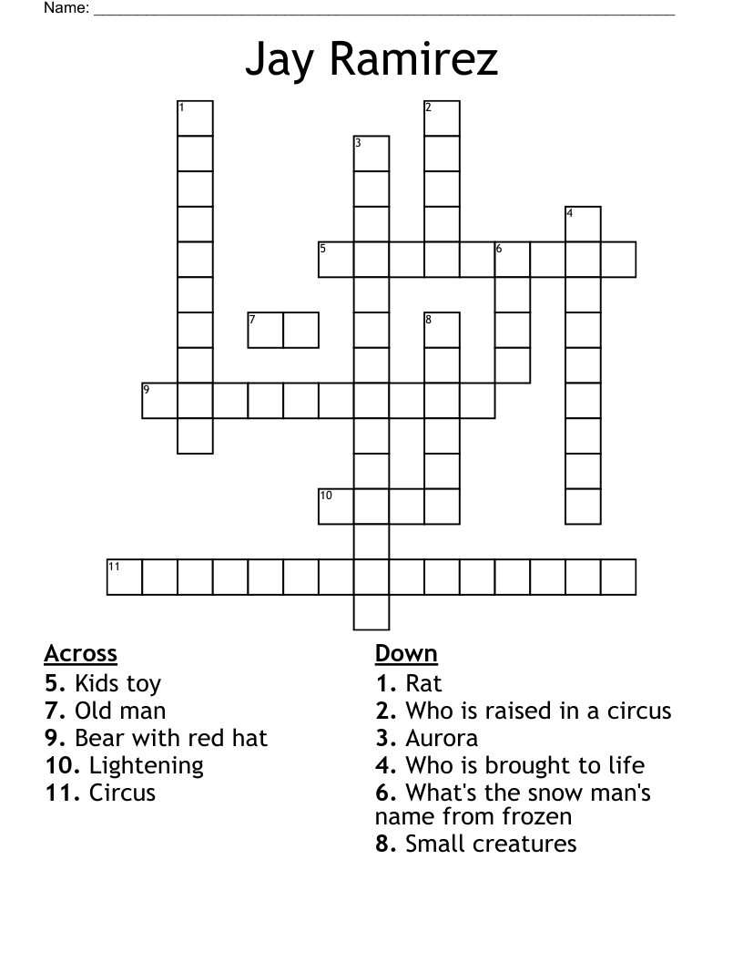 Jay Ramirez Crossword