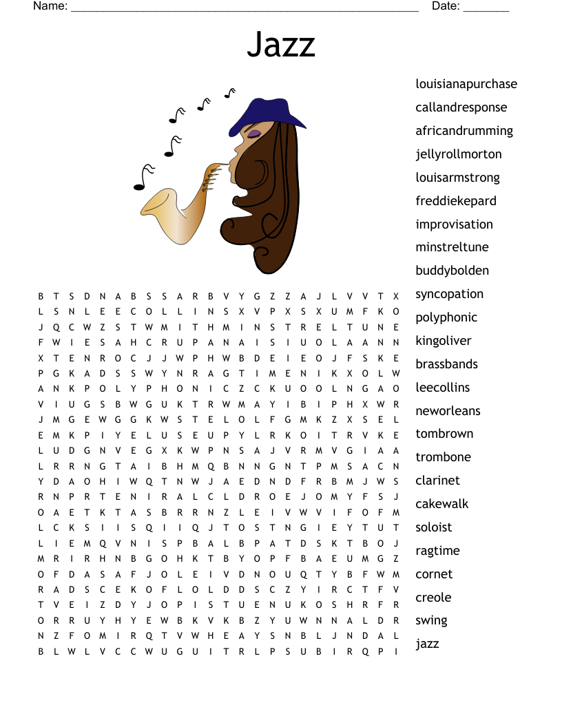 Jazz  Word Search
