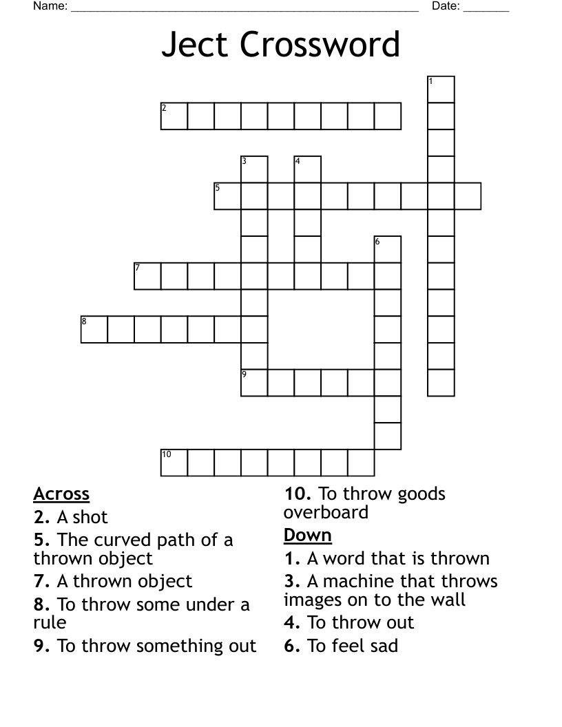 Ject Crossword