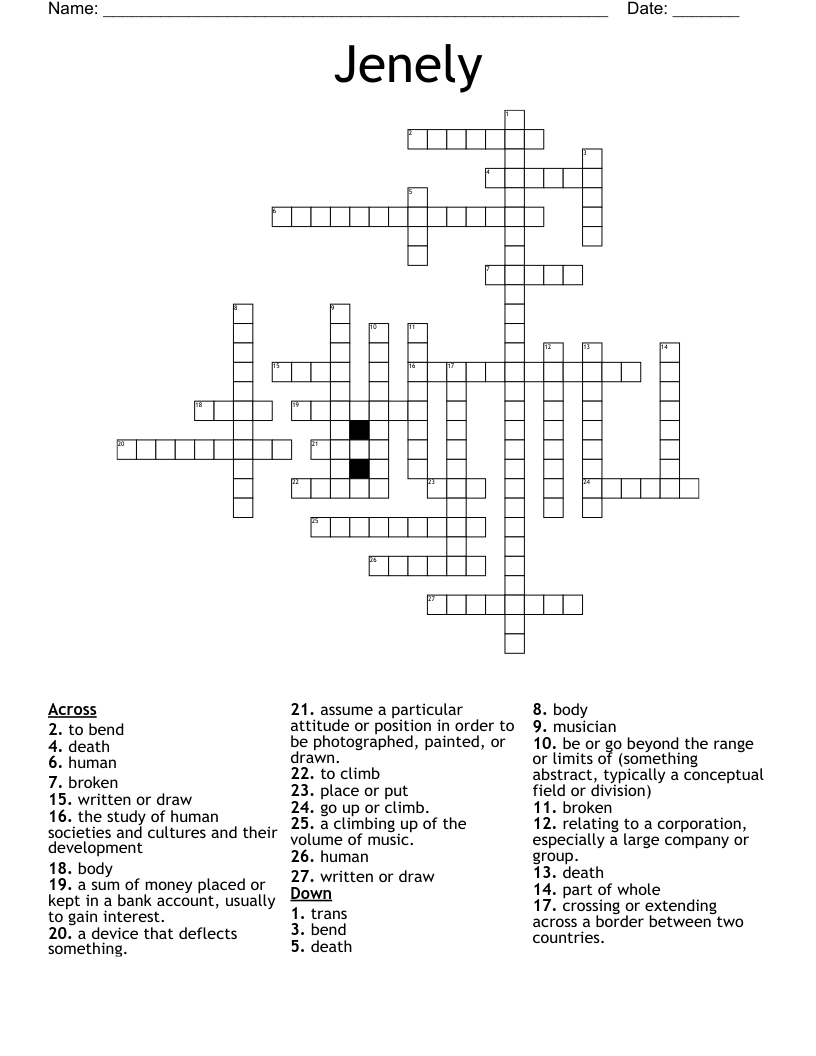 Jenely Crossword