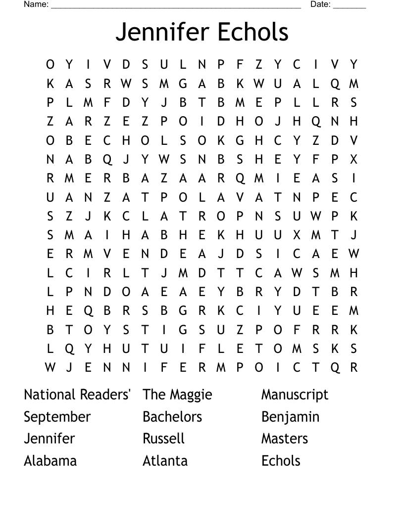 Jennifer Echols Word Search