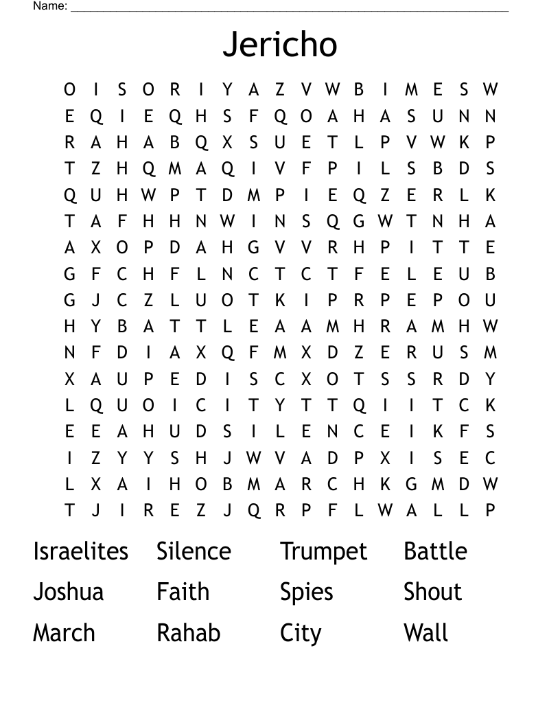 Jericho Word Search