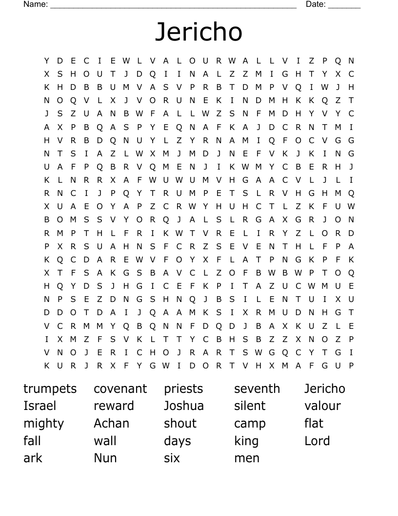 Jericho Word Search