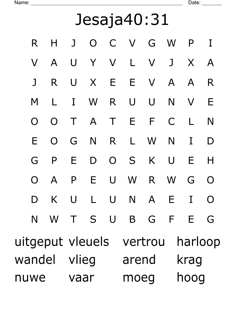 Jesaja40:31 Word Search