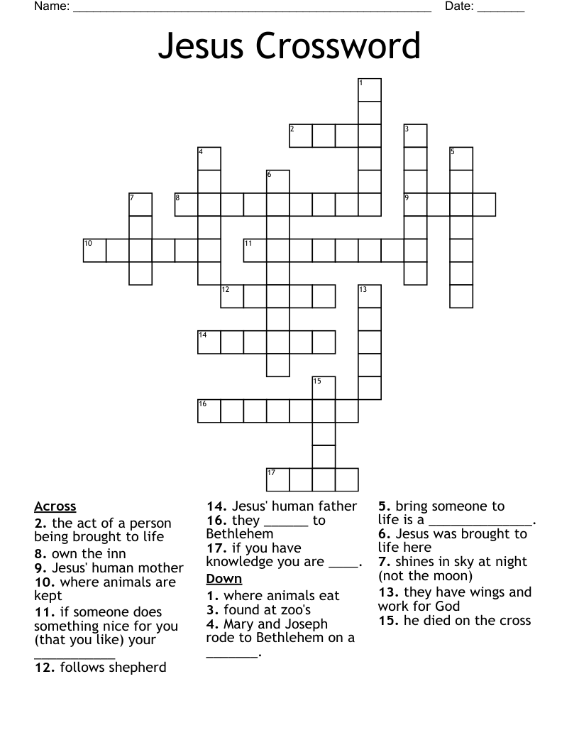 Jesus Crossword