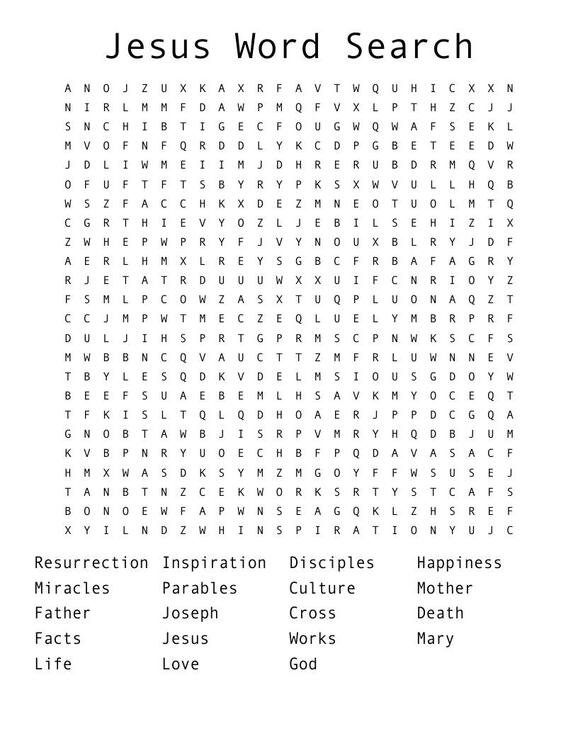 Jesus Word Search