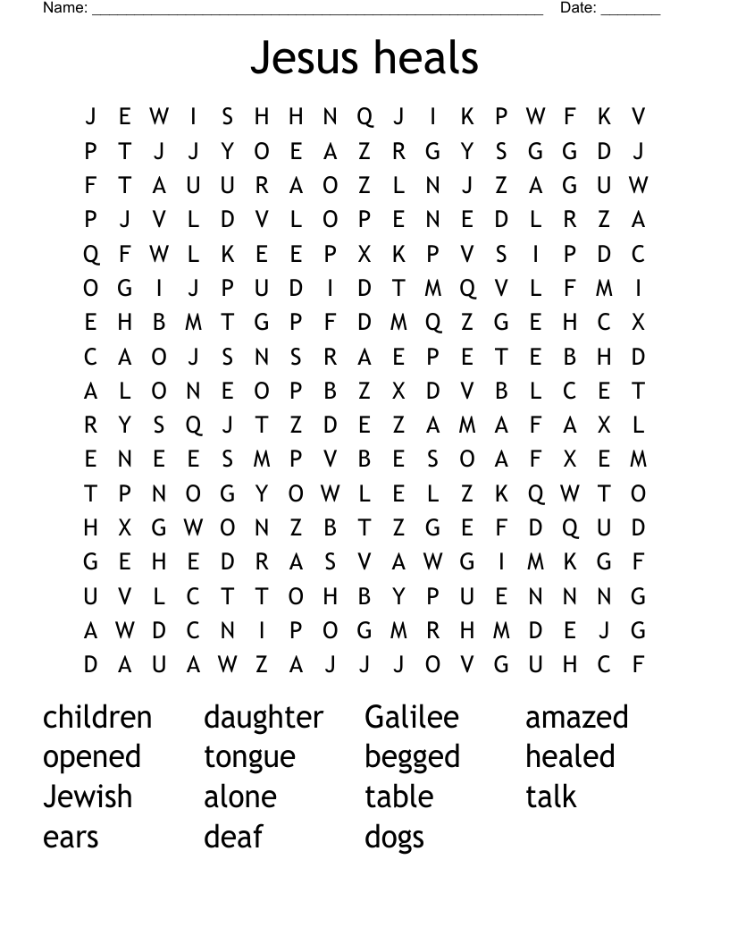 Jesus heals