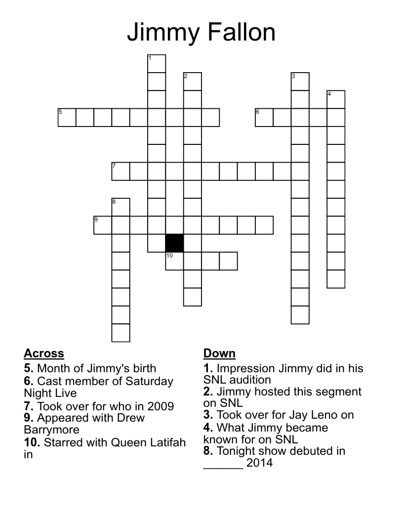 Jimmy Fallon Crossword