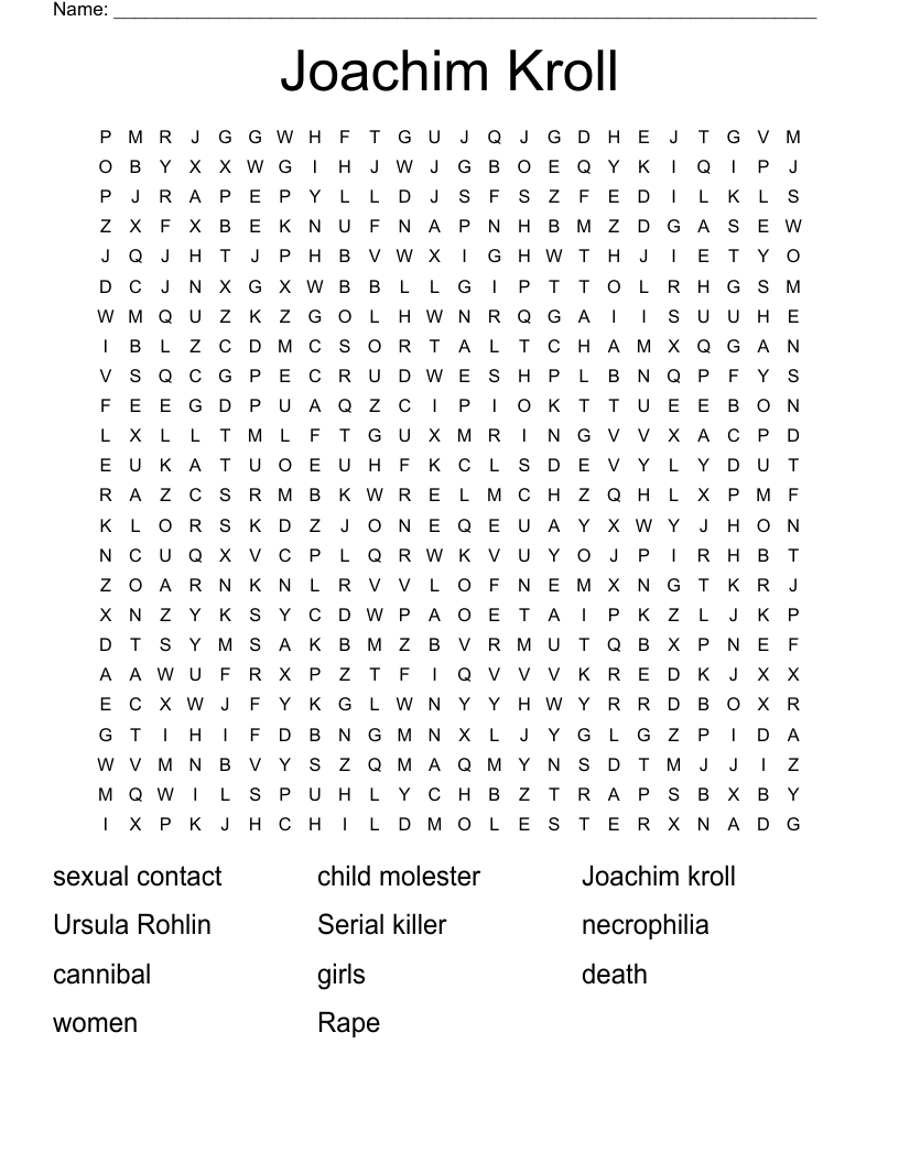 Joachim Kroll Word Search