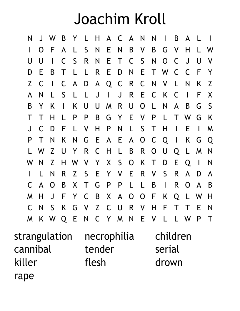 Joachim Kroll Word Search